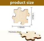 300PCS Blank Puzzles, Freeform Blank Puzzle Pieces Blank Wooden Puzzles DIY Jigsaw Puzzles Plain Puzzle Pieces for Crafts, Arts, Card Making (1.18" x 1.18")