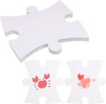 30 Pcs Large White Blank Puzzle to Draw on 11.8 x 11 Inch Oversize Blank Paper Puzzle Pieces Giant Cutouts for Adult DIY Arts and Crafts to Draw and Write Huge Art Display Decor