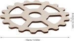 10pcs Wooden Gear Decorations Engravable Items Blank Puzzles to Draw on Craft Blanks