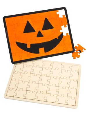 Decorate Your Own Wooden Tray Puzzle Set of 6, Decorate Your Own Wooden Puzzle, Kids Craft, Puzzles for Children, Blank Wooden Jigsaw, Unfinished Jigsaw, Wooden Craft Puzzle to Decorate