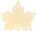 Blank Puzzle Maple Shape with 40 Pieces to Draw on, Blank Wooden Jigsaw Puzzles with Tray for Crafts & DIY, Custom Puzzle 11.8x10.2 Inches 1 Pack