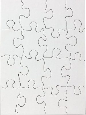 8 Blank Jigsaw Puzzles with Envelopes – 4 x 5.5 Inch, 16 Pieces Each –  DYI party invites, Perfect for Decorating, Kids' Activities, Arts & Crafts or Party Favors