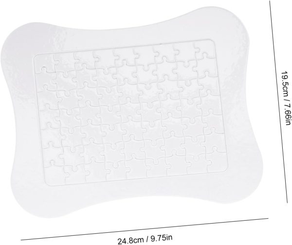 1 Set DIY Sublimation Transfer Puzzle Blank Jigsaw Puzzle with Stand for Creative Fun for Parties and Family Activities Encourages Imagination