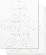 24 Blank Person-Shaped Puzzles – 8.5 x 10.5 Inches – Ideal for All-About-Me Activities – Write, Draw, and Decorate – 26 Pieces Each