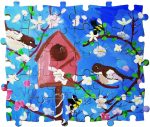 100 Piece Blank Puzzle Pieces for Crafts, Freeform Blank Wooden Puzzles for Arts & DIY, Each Piece is 1.8x1.3 Inches with Round Traditional Knob Interlocks