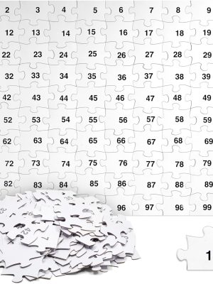 100 Pieces Blank Puzzles to Draw On, 27x36 inches Large Make Your Own Jigsaw Puzzle for DIY Wedding Guest Book, Kids Crafts