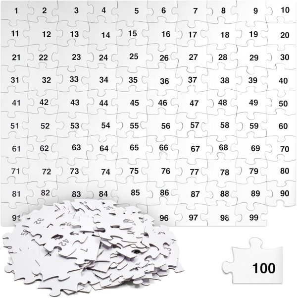 100 Pieces Blank Puzzles to Draw On, 27x36 inches Large Make Your Own Jigsaw Puzzle for DIY Wedding Guest Book, Kids Crafts