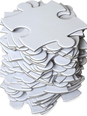 Blank Puzzle 23x18 inches, 63 Pieces - Ideal for Wedding Birthday Party and Special Events, DIY Painting, Art and Craft Projects, Guest Book Alternative
