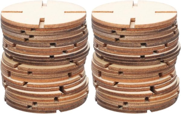 50pcs Wooden Puzzle Children Puzzles Unfinished Wood Kid Puzzle Kid Craft Diy Blank Puzzle Wood Block Craft for Kids Wooden Jigsaw Puzzles Unfinished Puzzle Decorate Household