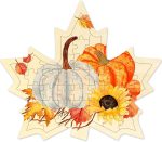 Blank Puzzle Maple Shape with 40 Pieces to Draw on, Blank Wooden Jigsaw Puzzles with Tray for Crafts & DIY, Custom Puzzle 11.8x10.2 Inches 1 Pack