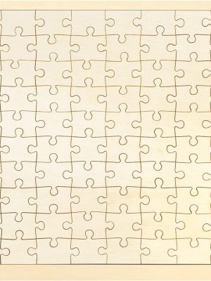 100 Piece Blank Puzzle with Tray to Draw on, Each Piece is Unique, Make Your Own Wooden Jigsaw Puzzles, Custom Puzzle 14.2x10.6 Inches for Crafts & DIY
