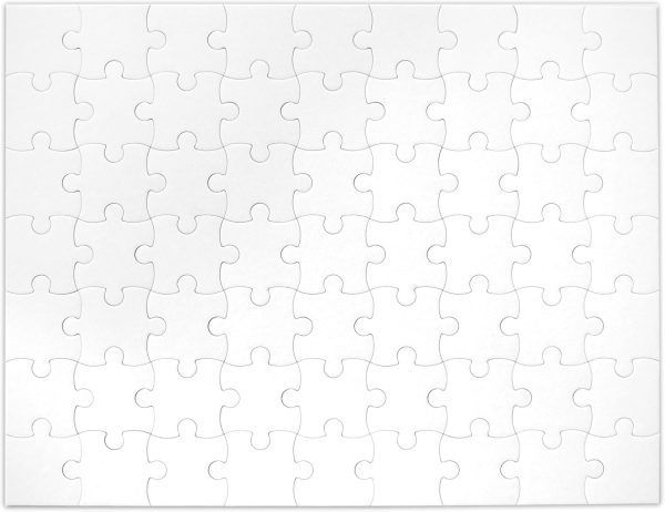 Blank Puzzle 23x18 inches, 63 Pieces - Ideal for Wedding Birthday Party and Special Events, DIY Painting, Art and Craft Projects, Guest Book Alternative